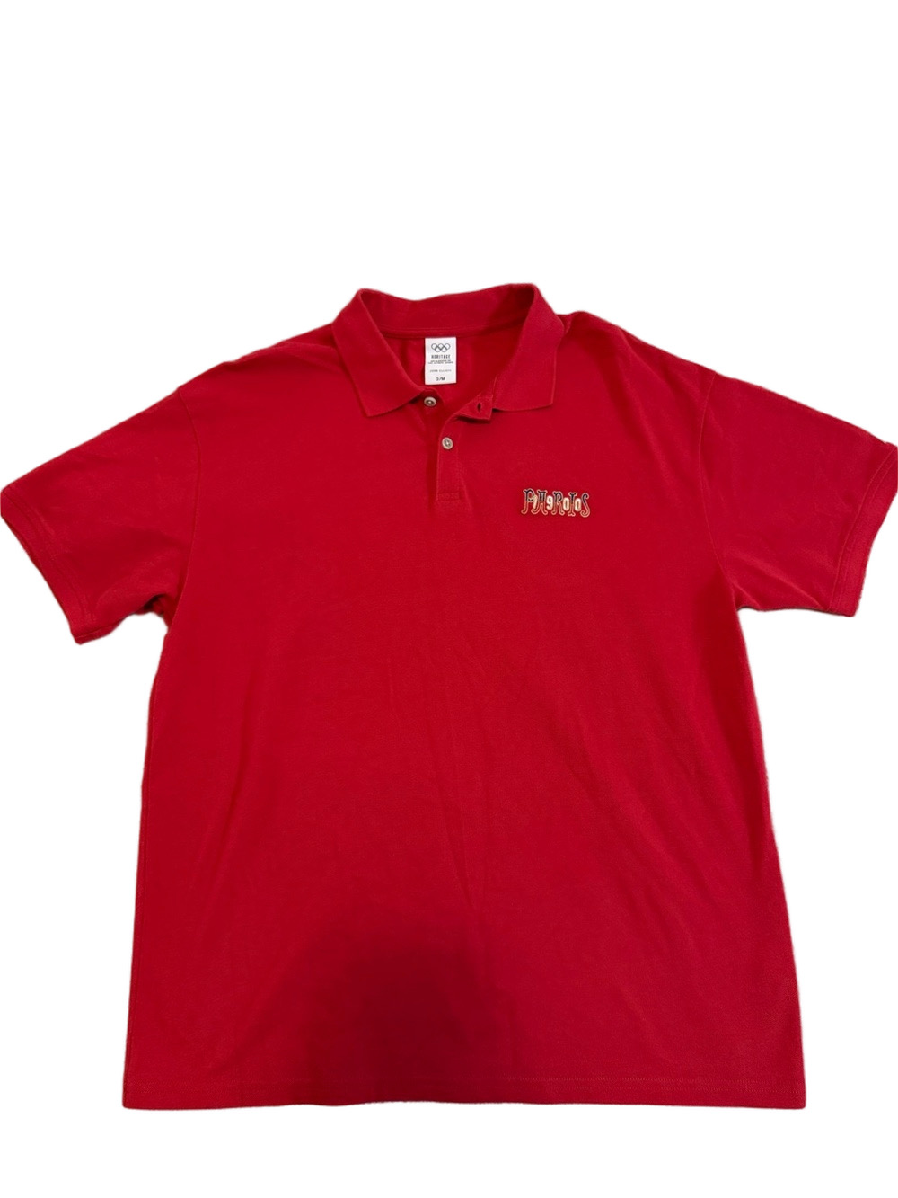 John Elliott Red Polo with Subtle Logo Embroidery
